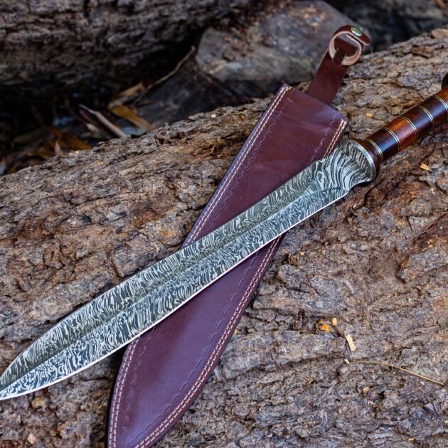 Roman Gladius Historical Custom Made Damascus Steel Blade, Warior Sword