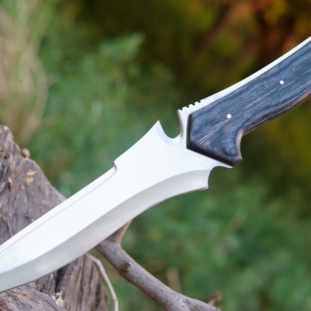 Custom Handmade Krauser's Knife, D2 Steel , With Leather Sheath | Camping | Hunting Knife