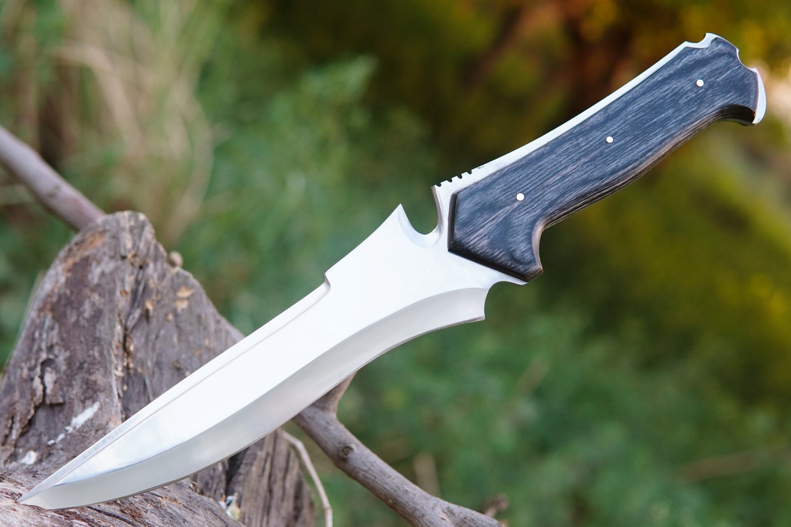 Custom Handmade Krauser's Knife, D2 Steel , With Leather Sheath | Camping | Hunting Knife