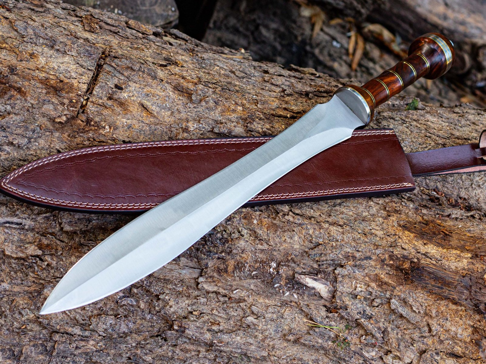 Roman Gladius Historical Custom Made Damascus Steel Blade, Warior Sword