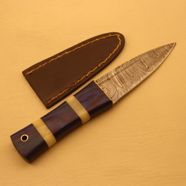 Celtic Scottish Dirk SGIAN DUBH Handle Knife with Pure Leather Sheath