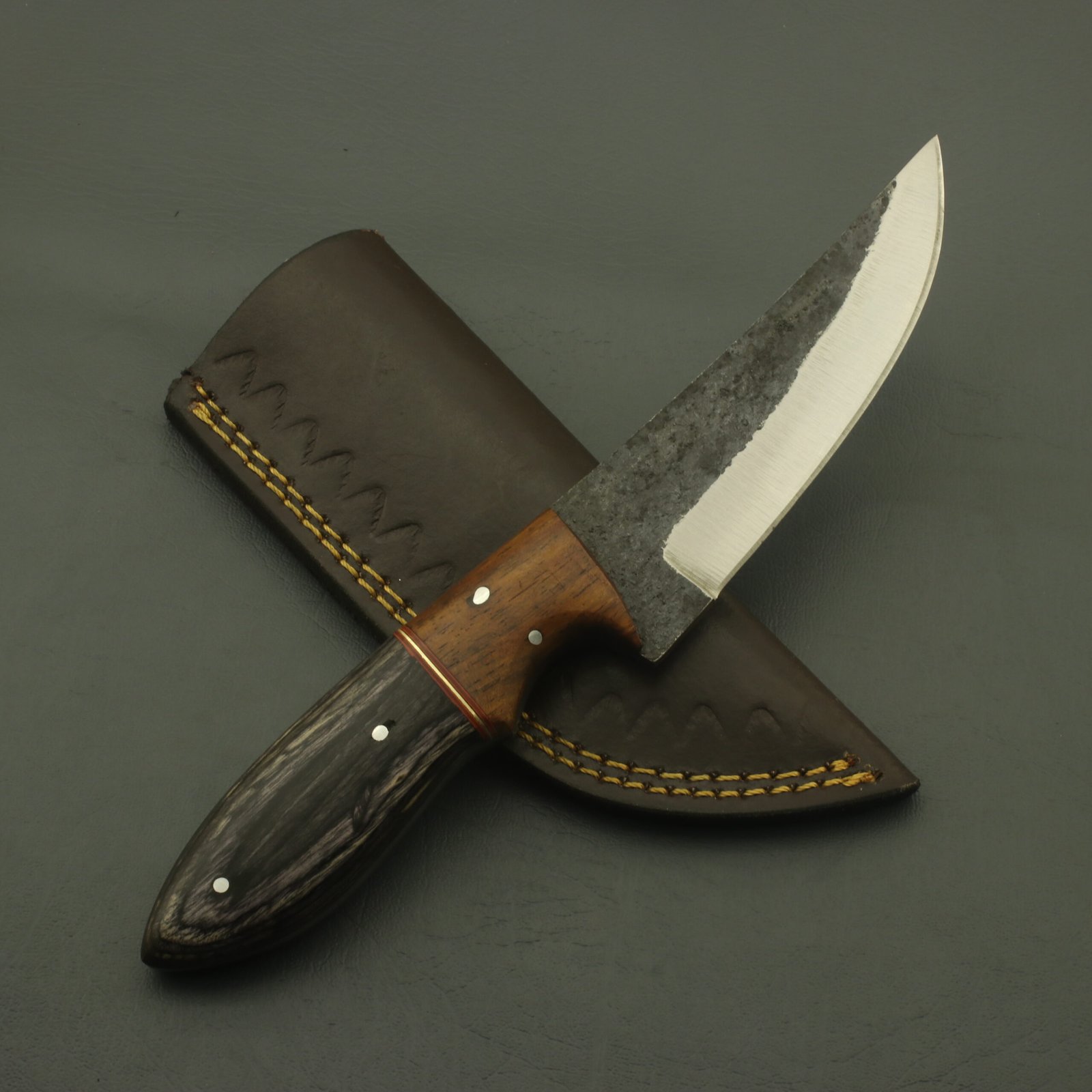 Hand Forged Carbon Steel Hunting Knife | Rosewood Handle